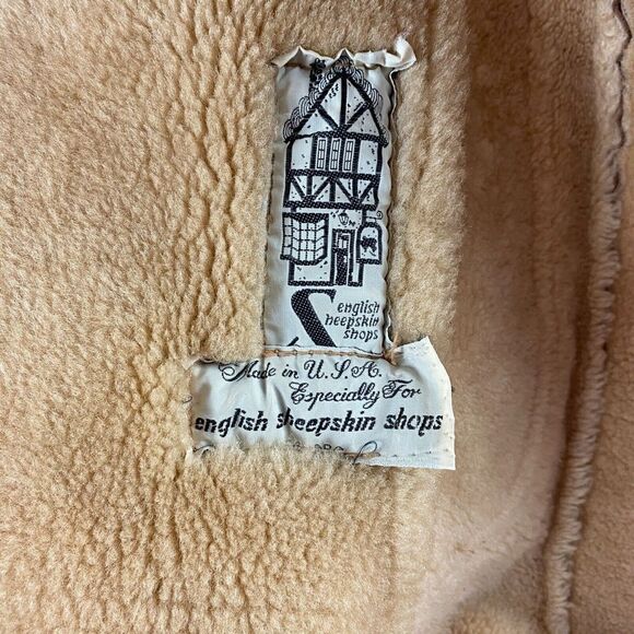 Vintage Women’s Sawyer Of Napa / Long Sheepskin Sheerling Lined Leather Coat 14 - Picture 9 of 16